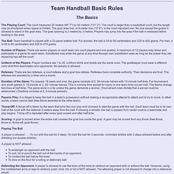 Team Handball Basic Rules
