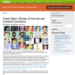 Team Open: Stories of how we use Creative Commons