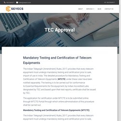 TEC Approval in India