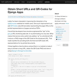 Obtain Short URLs and QR-Codes for Django Apps - tech.agilitynerd.com