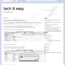 tech it easy: Making AirPlay work with Raspbmc (Mac OS X)