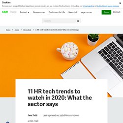 11 HR tech trends to watch in 2020