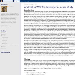 Nilzor's Techblog: Android vs WP7 for developers - a case study