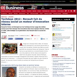 Techdays 2012 : Renault fait du réseau social un moteur d'innovation interne