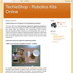 TechieShop - Robotics Kits Online: Latest Electronic Projects For Engineering Student