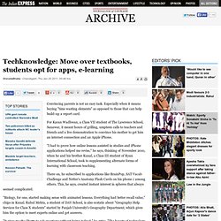 Techknowledge: Move over textbooks, students opt for apps, e-learning