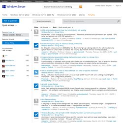 Technet forums - Group Policy