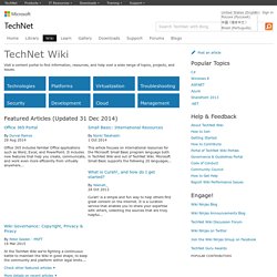 Wiki - TechNet Wiki