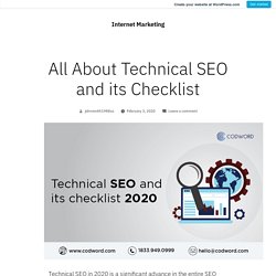 All About Technical SEO and its Checklist – Internet Marketing