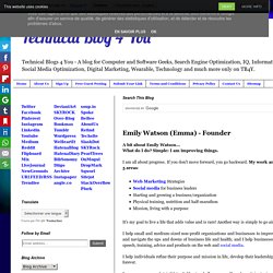 Technical Blog 4 You: Emily Watson (Emma) - Founder