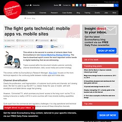 The fight gets technical: mobile apps vs. mobile sites