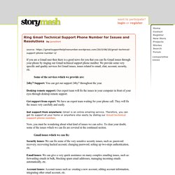 'Ring Gmail Technical Support Phone Number for Issues and Resolutions' - StoryMash