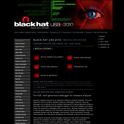 Black Hat ® Technical Security Conference: USA 2010 // Archives