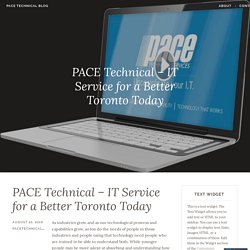 PACE Technical - IT Service for a Better Toronto Today