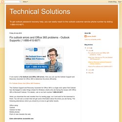 Technical Solutions: Fix outlook errors and Office 365 problems - Outlook Supporto