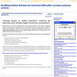 Apple Safari Technical Support Phone Number have safely browsing tips dial here