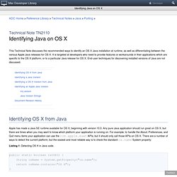 Identifying Java on Mac OS X