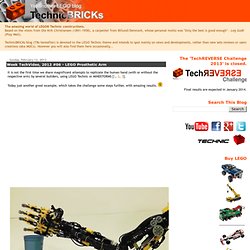 Week TechVideo, 2012 #06 - LEGO Prosthetic Arm