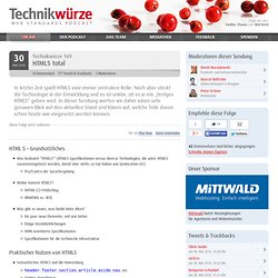 Technikwürze 169 – HTML5 total » Technikwürze – Web Standards Podcast