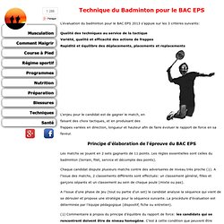 Technique du Badminton pour le BAC EPS