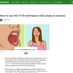How to use the 4-7-8 technique to fall asleep in minutes