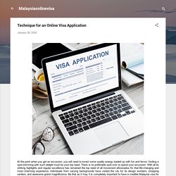 Technique for an Online Visa Application