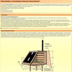 Organisation De Twaalf Ambachten (les douzes artisans) - séchoir solaire: fiche technique