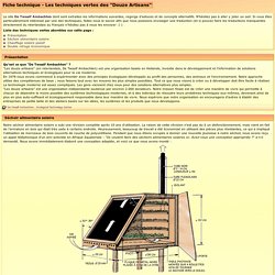 Fiche technique : Les techniques vertes des "Douze Artisans"