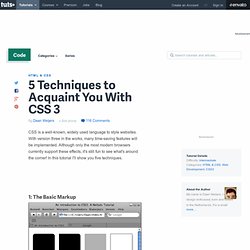 5 Techniques to Acquaint You With CSS 3