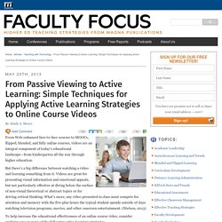 Simple Techniques for Applying Active Learning Strategies to Online Course Videos