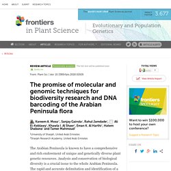 DNA barcoding of the Arabian Peninsula flora