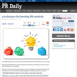 5 techniques for boosting PR creativity
