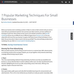 7 Popular Marketing Techniques For Small Businesses