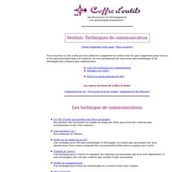 Coffre d'outils: Techniques de Communication
