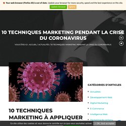 10 techniques marketing pendant la crise du coronavirus - Netconcept