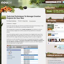 Tools And Techniques To Manage Creative Projects On Your Mac - Noupe Design Blog