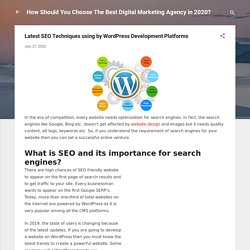 Latest SEO Techniques using by WordPress Development Platforms