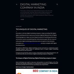 Techniques of Digital Marketing