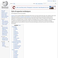 List of capoeira techniques
