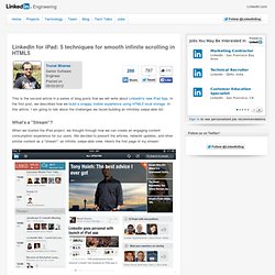 for iPad: 5 techniques for smooth infinite scrolling in HTML5