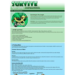 Survive Nature - Techniques for Surviving in every Natural Environment
