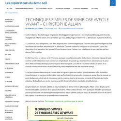 Techniques simples de symbiose avec le vivant – Christophe Allain