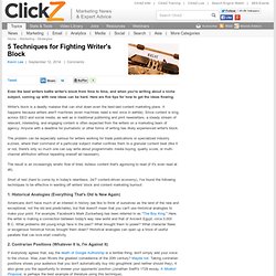 5 Techniques for Fighting Writer's Block
