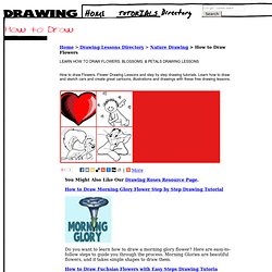 How to Draw Flowers : Drawing Tutorials & Drawing & How to Draw Flowers, Blossoms, & Petals Drawing Lessons Step by Step Techniques for Cartoons