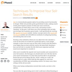 Techniques To Improve Your Solr Search Results
