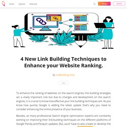 Important Link Building Techniques to Enhance Website Ranking.