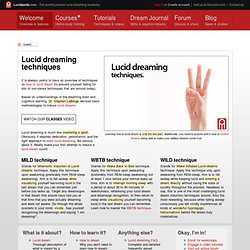 Lucid dreaming techniques