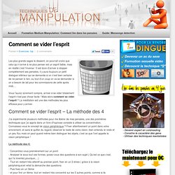 Techniques manipulation : Influence et manipulation secrètes