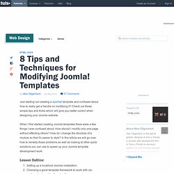 8 Tips and Techniques for Modifying Joomla! Templates