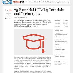 25 Essential HTML5 Tutorials and Techniques